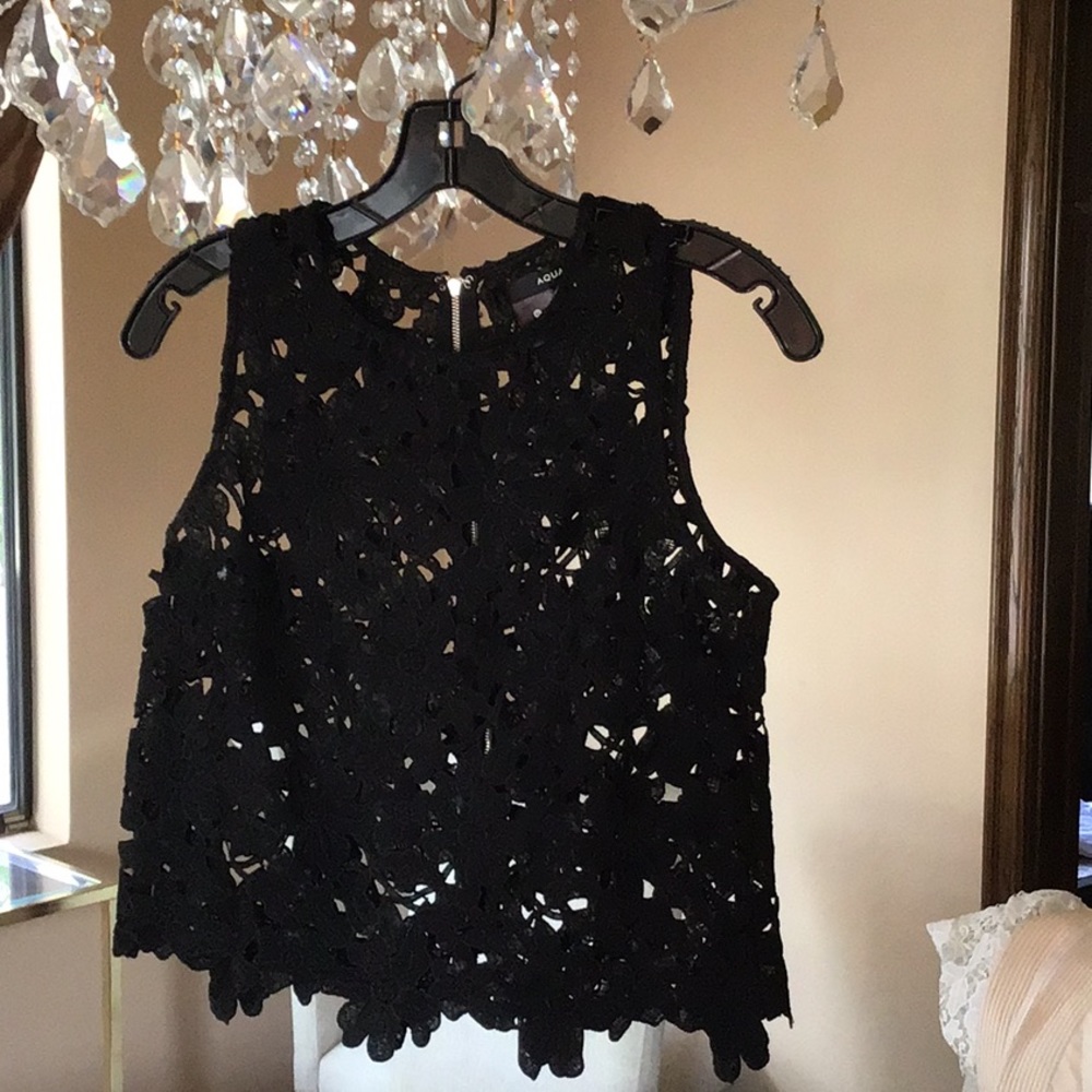 Black lace Top by Aqua